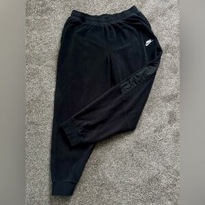 Nike Black Joggers with White Swoosh Accent